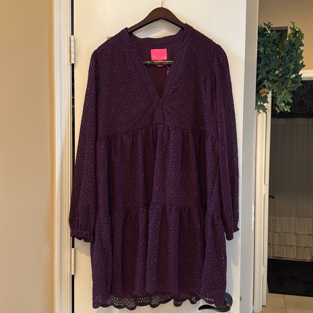 NWT Lilly Pulitzer - L - Winona Long Sleeve Eyelet